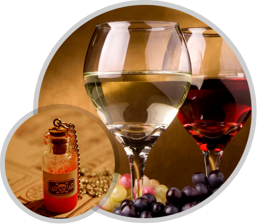 Poison a man with wine